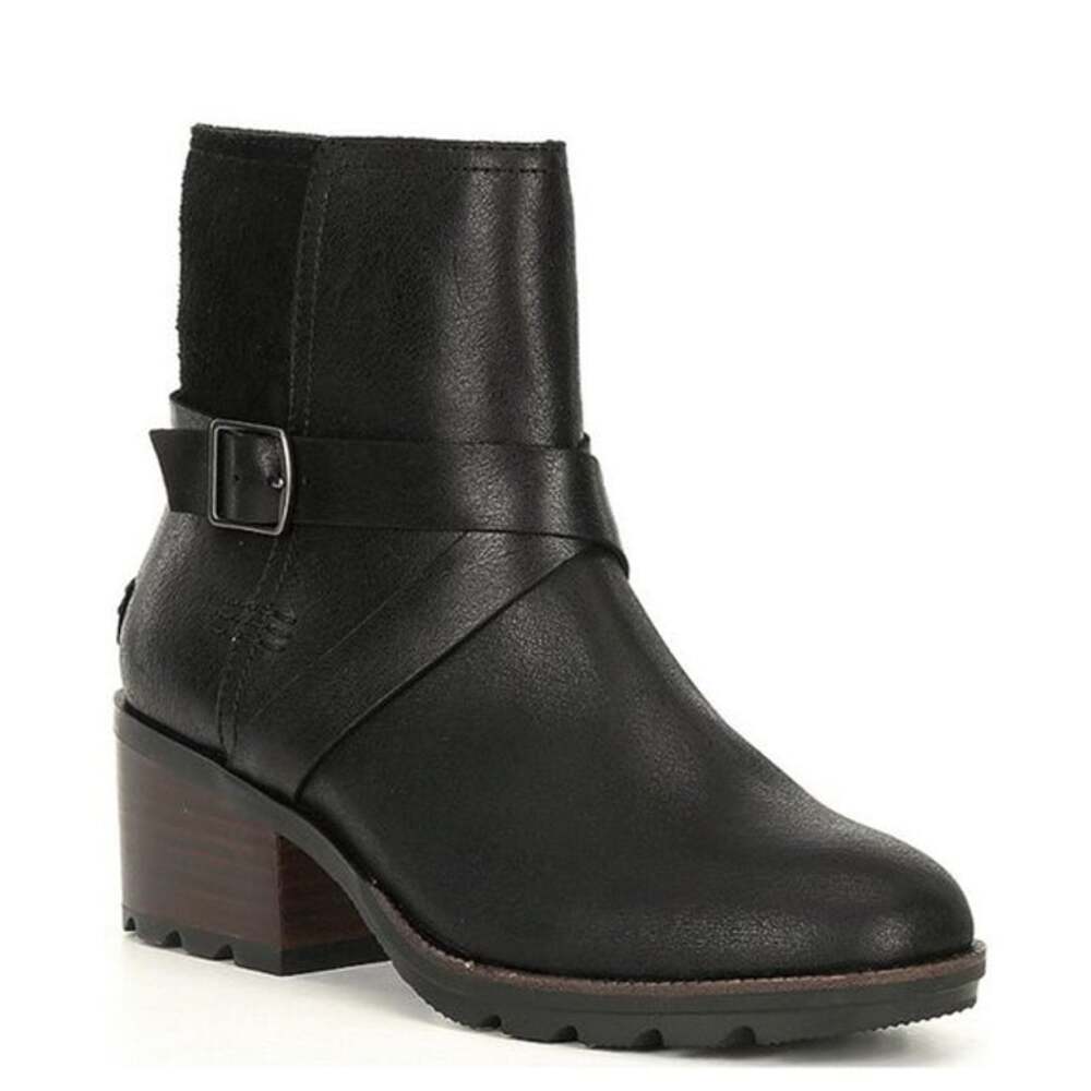 SOREL Cate Boot Ankle Boots Buckle Waterproof Black NL3709